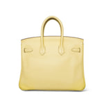 Product image 6 of 22: Birkin 25 Jaune Poussin Swift Palladium Plated T Stamp