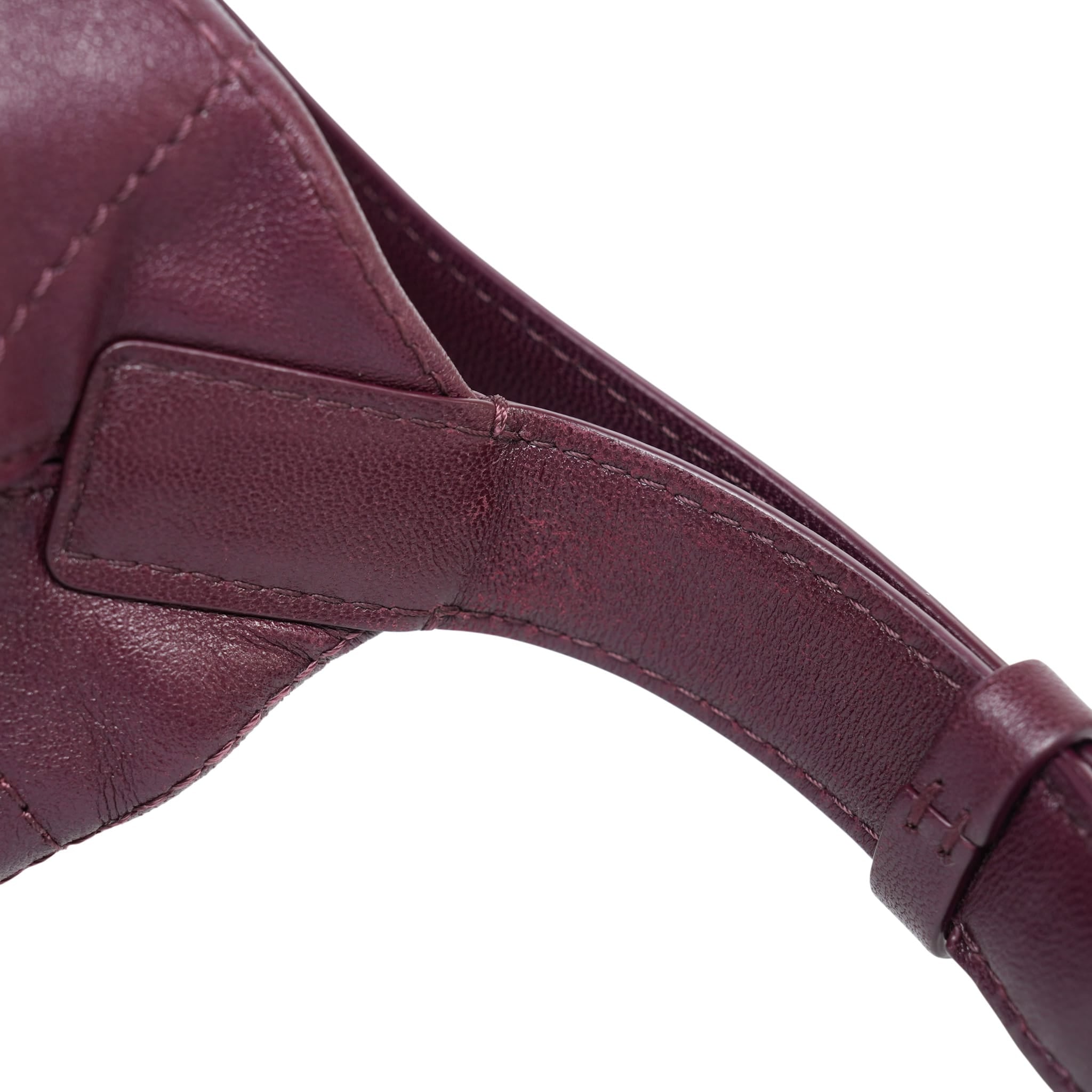 Product image 18 of 22: 26P Dark Burgundy Lambskin Quilted Maxi Hobo Shoulder Bag LGHW
