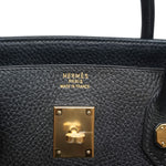Product image 3 of 22: Birkin 40 Black Ardennes Gold Plated C Square Stamp