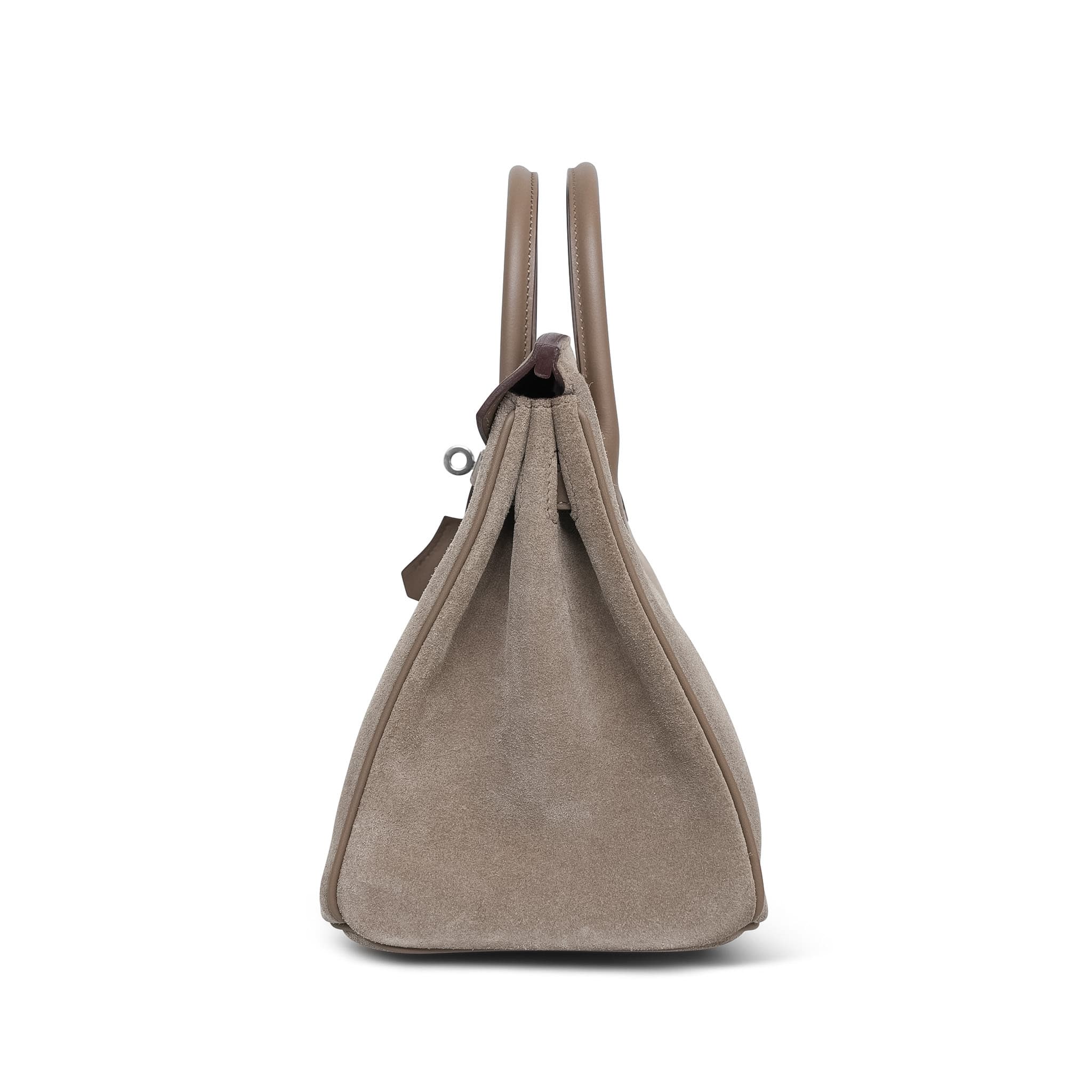 Product image 9 of 18: Birkin 25 Gris Caillou/Etoupe Grizzly/Swift Palladium Plated B Stamp