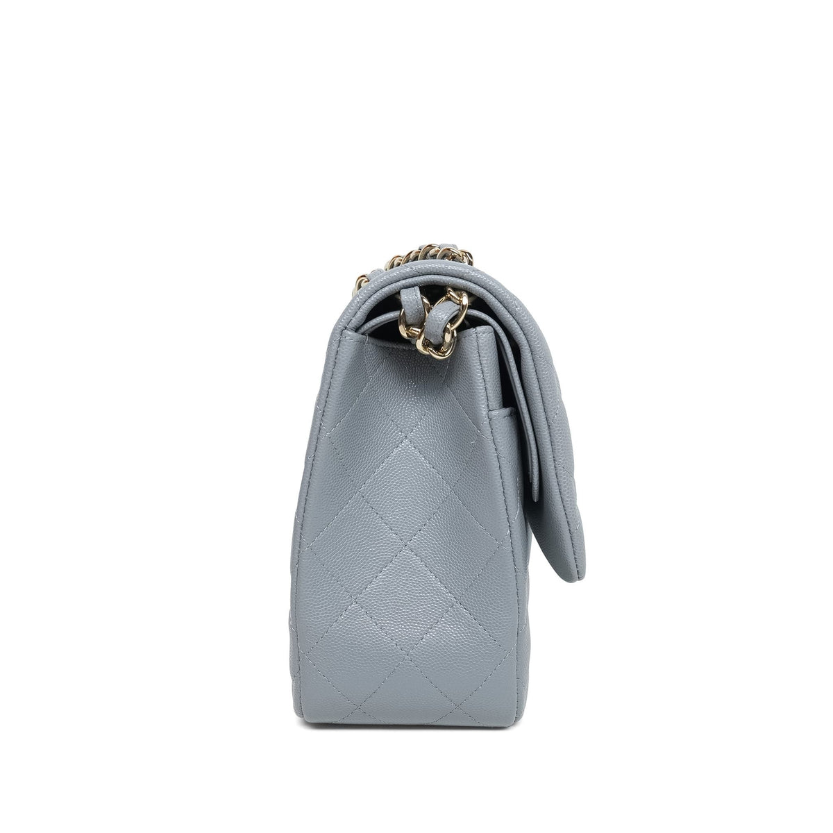 20C Grey Caviar Quilted Classic Flap Jumbo LGHW