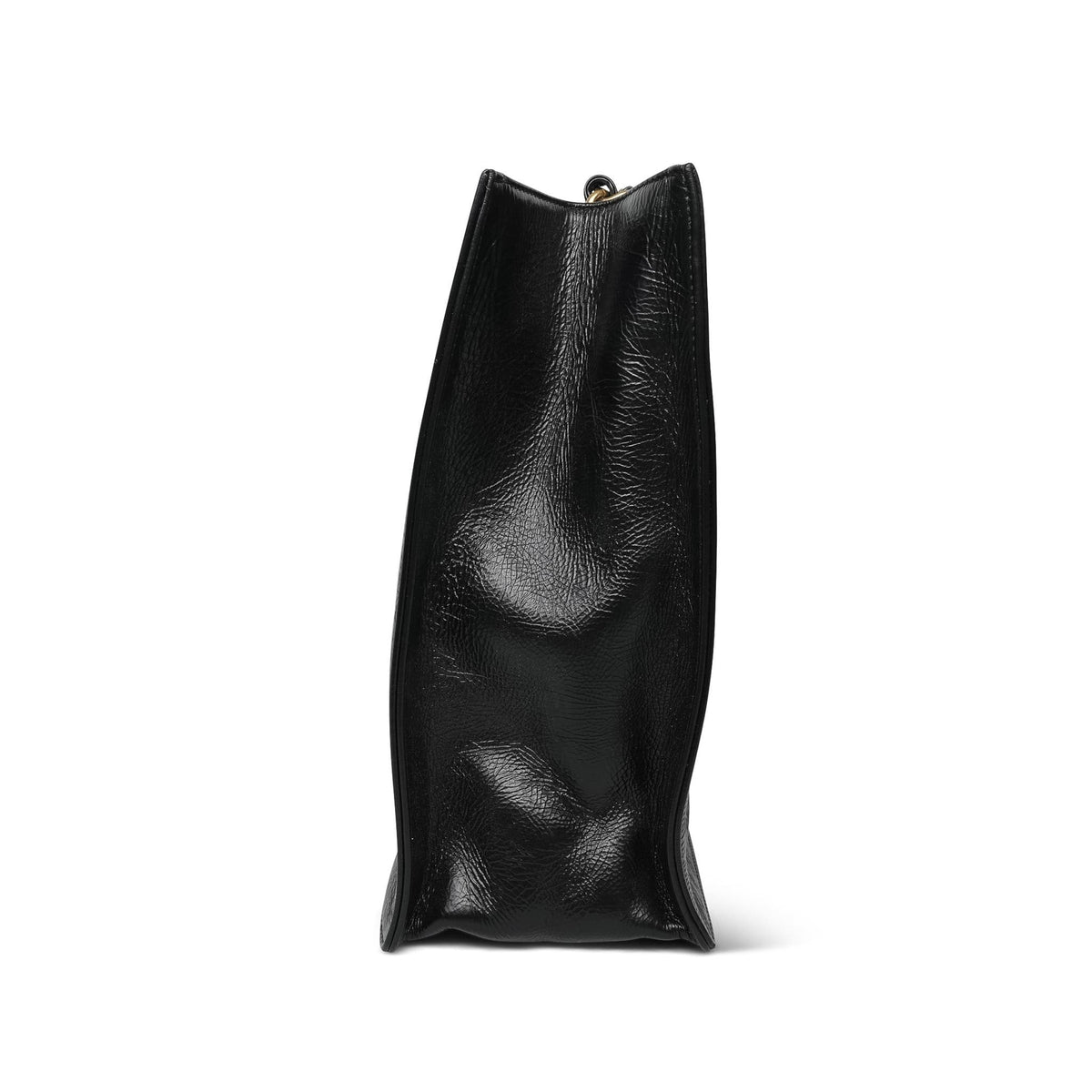 Black Aged Calfskin Timeless CC Shopping Tote AGHW