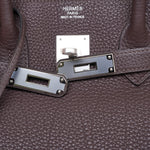 Product image 4 of 14: Birkin 35 Ebene Togo Palladium Plated P Square Stamp