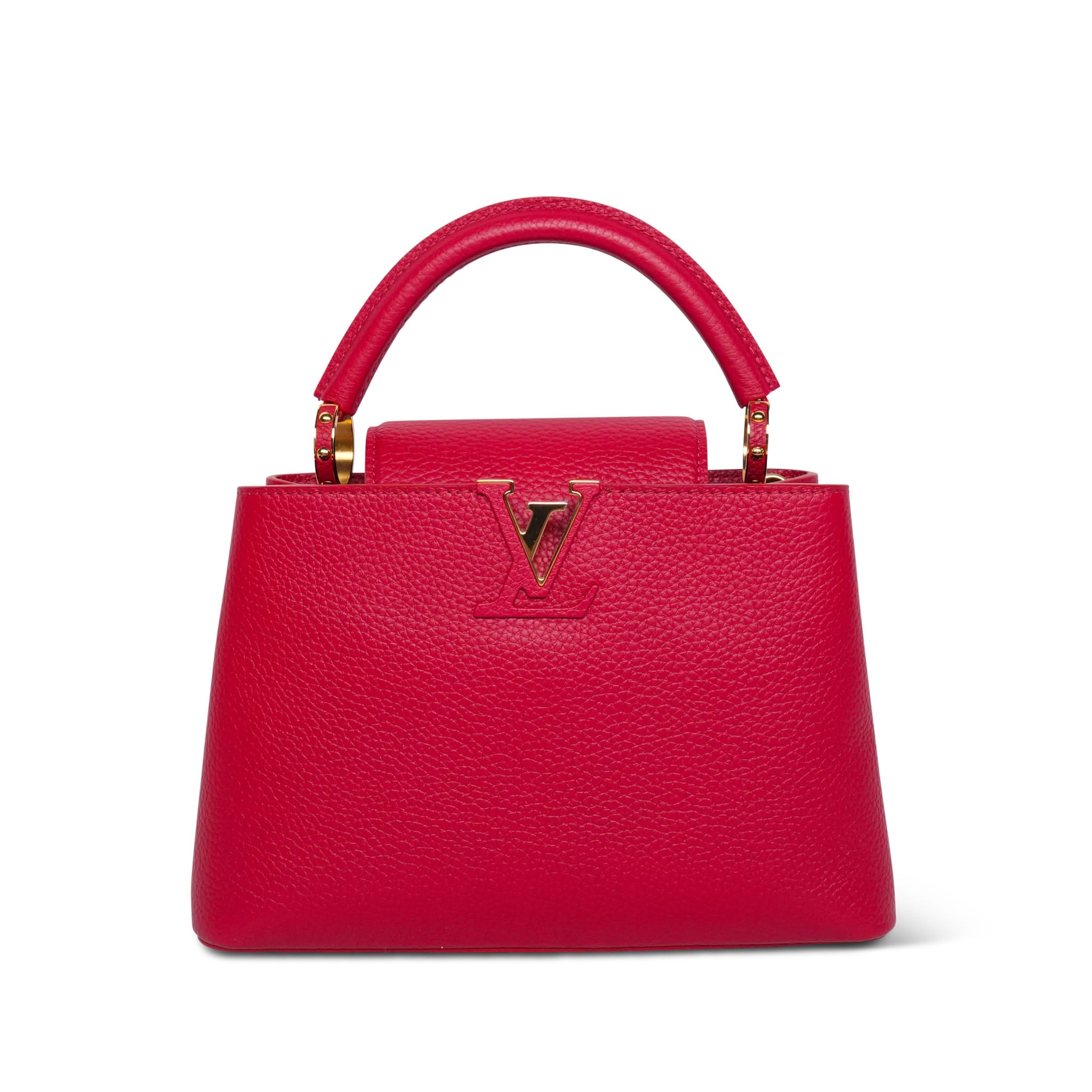Product image 3 of 14: Louis Vuitton Red Taurillon Capucines BB Light Gold Hardware