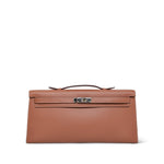 Product image 1 of 17: Kelly Cut Clutch Gold Swift Palladium Plated K Square Stamp