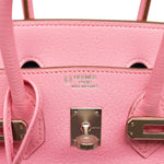 Product image 2 of 16: Birkin 25 Bi-Color Horseshoe (HSS) Rose Confetti/Turquoise Chevre Palladium Plated R Square Stamp