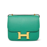 Product image 4 of 29: Constance 18 Vert Jade Epsom Gold Plated B Stamp