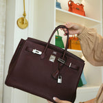 Product image 10 of 20: Birkin 35 Rouge H Togo Palladium Plated I Square Stamp