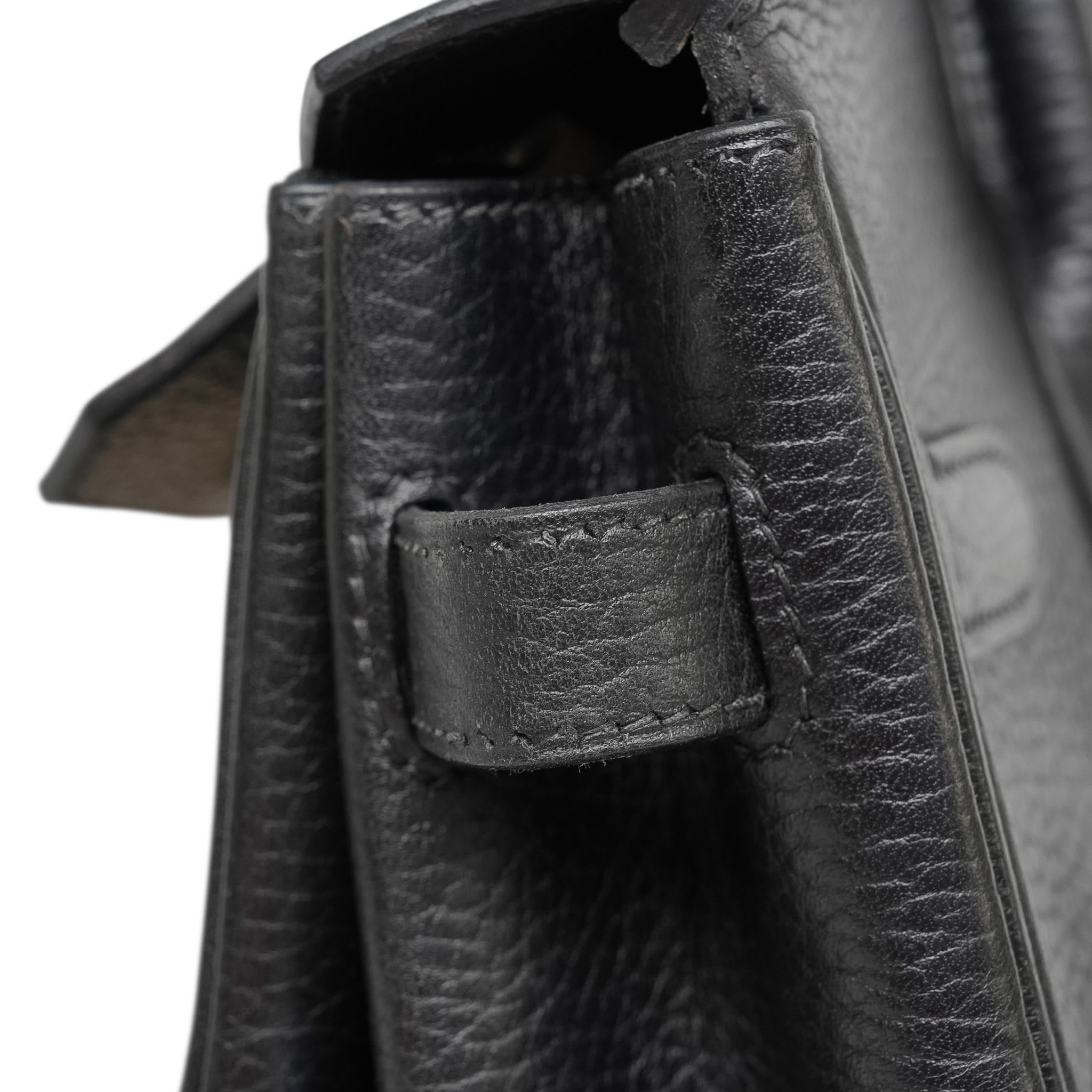 Birkin 30 Black Ardennes Gold Plated H Square Stamp