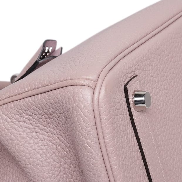 Product image 10 of 14: Birkin 30 Glycine Clemence Palladium Plated T Stamp