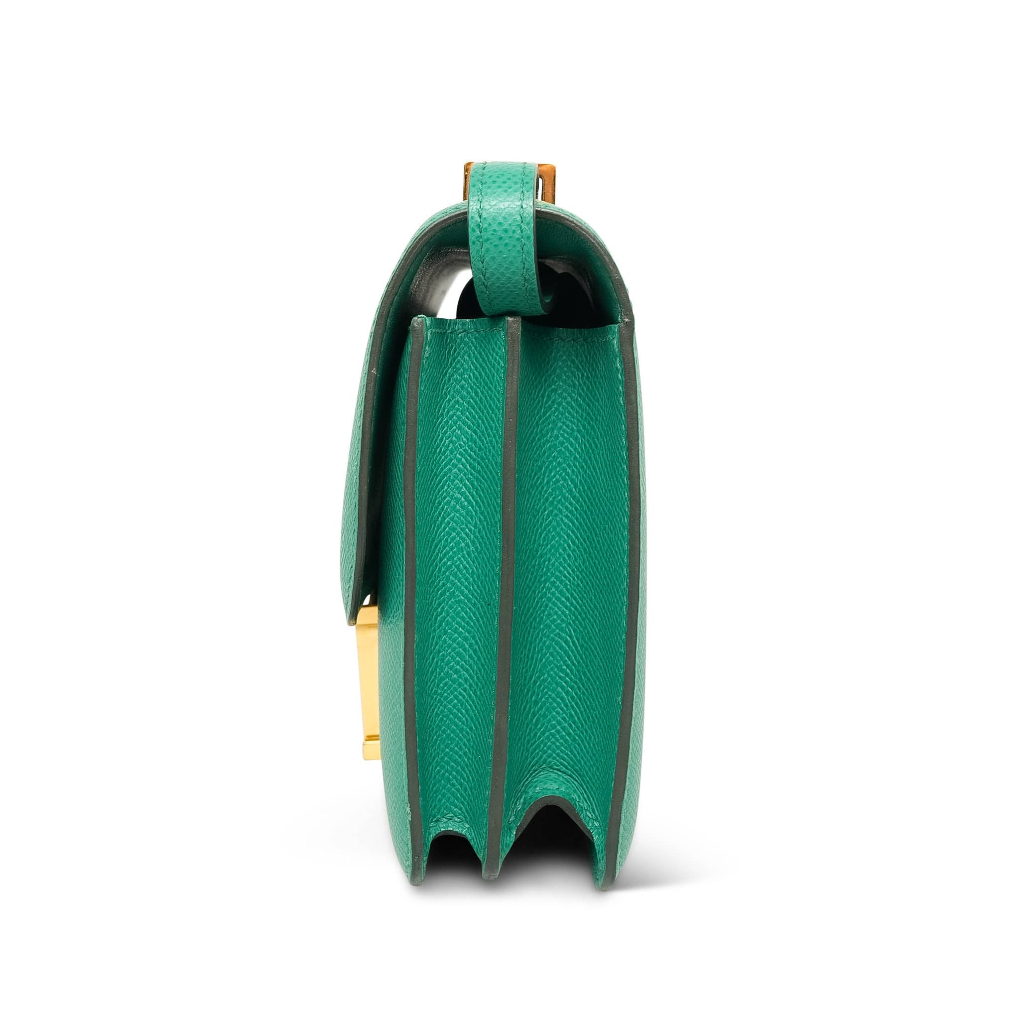 Product image 8 of 29: Constance 18 Vert Jade Epsom Gold Plated B Stamp