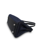 Product image 13 of 14: Shoulder Birkin 29 Bleu Indigo Jean Canvas/Noir Swift Palladium Plated K Stamp