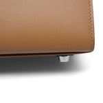 Product image 14 of 15: Birkin Sellier 25 Chai Veau Madame Palladium Plated U Stamp