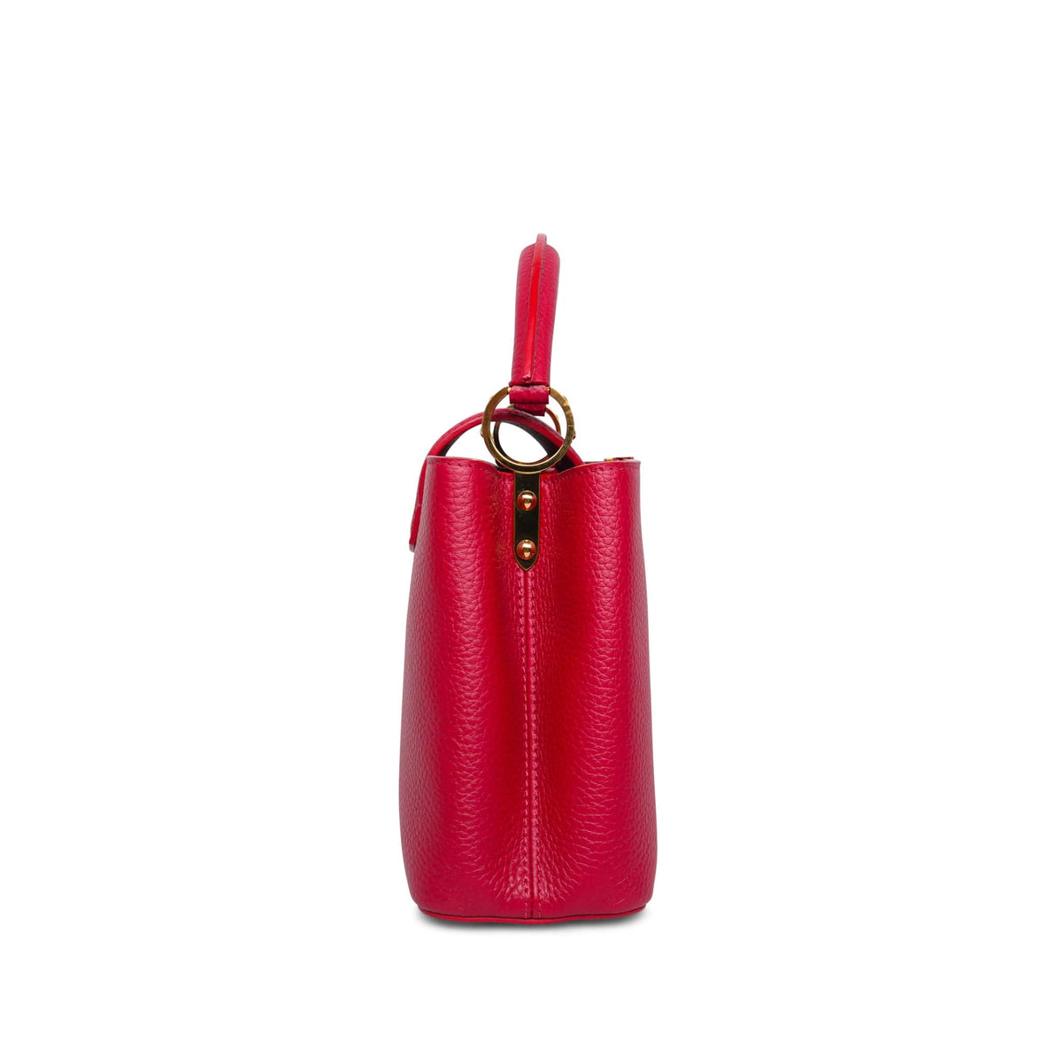 Louis Vuitton Red Taurillon Capucines BB Light Gold Hardware