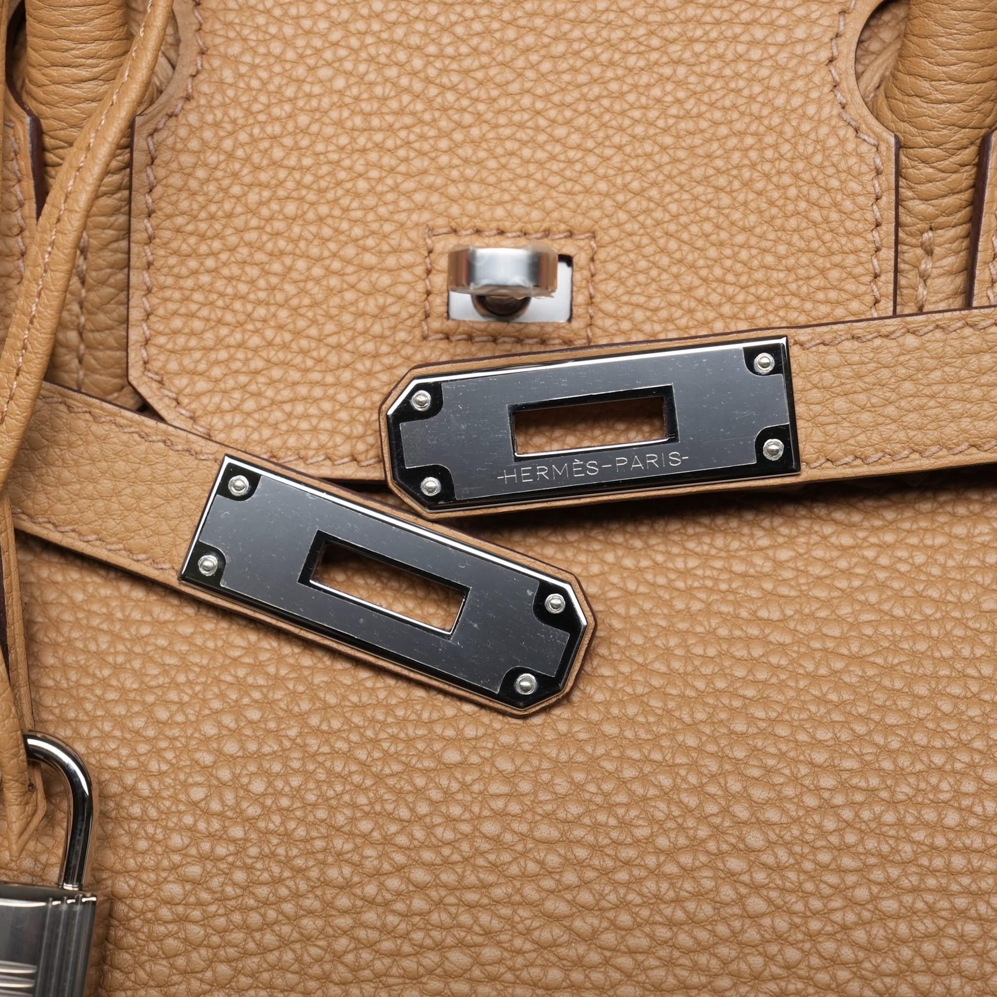Product image 4 of 17: Birkin 30 Biscuit Togo Palladium Plated U Stamp