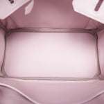 Product image 17 of 25: Birkin 25 Rose Dragee Swift Palladium Plated K Square Stamp