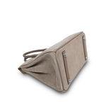 Product image 14 of 18: Birkin 25 Gris Caillou/Etoupe Grizzly/Swift Palladium Plated B Stamp