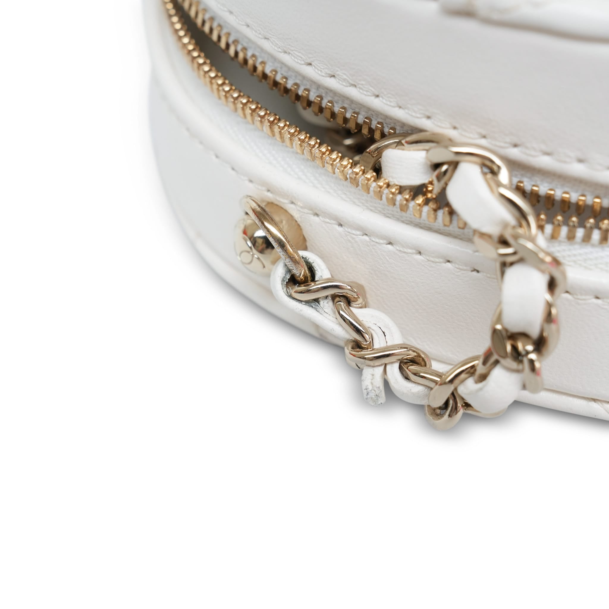 Product image 13 of 17: 25B White Lambskin Quilted Heart Bag Large LGHW