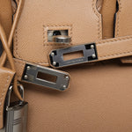 Product image 5 of 15: Birkin Sellier 25 Chai Veau Madame Palladium Plated U Stamp
