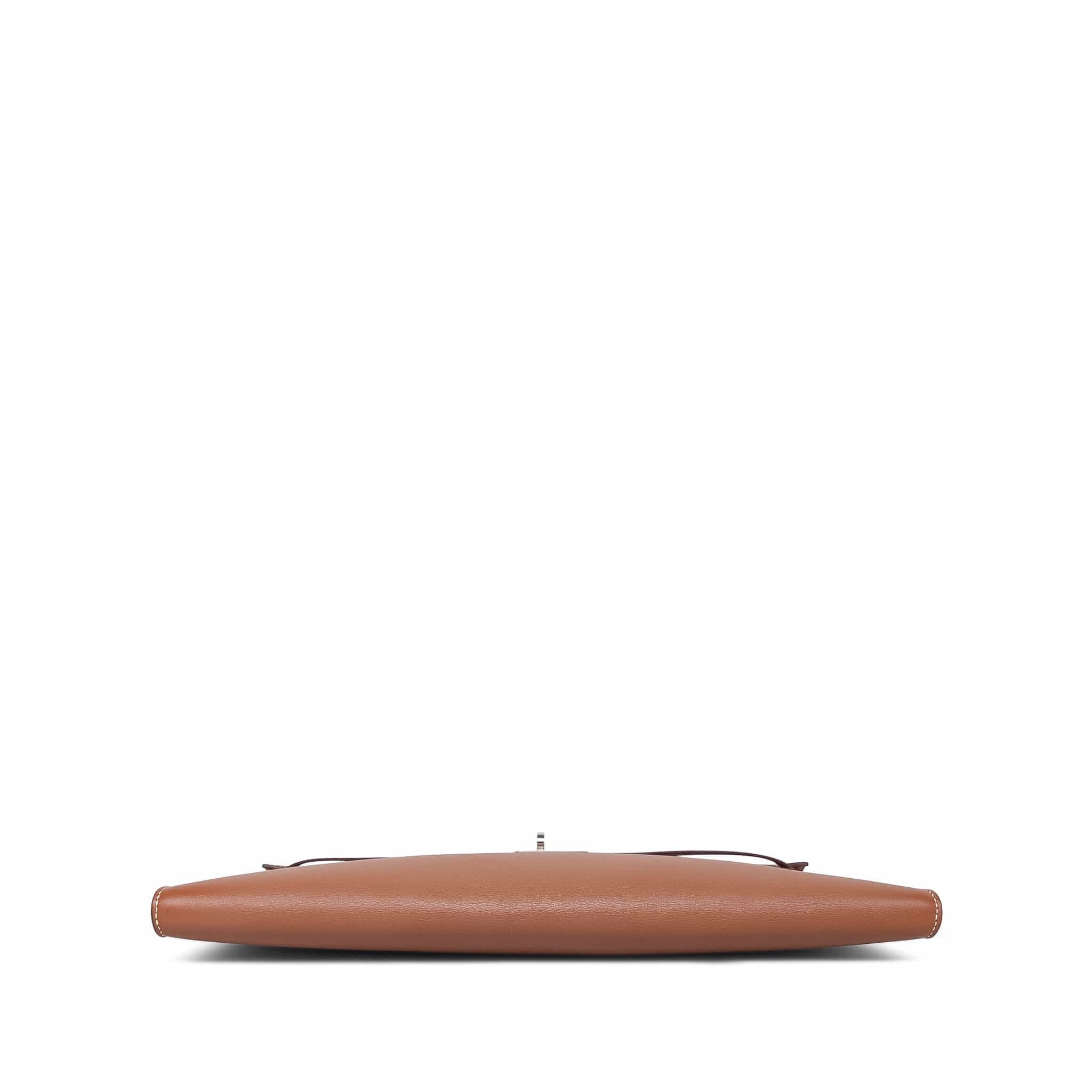 Product image 11 of 17: Kelly Cut Clutch Gold Swift Palladium Plated K Square Stamp