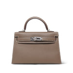 Product image 5 of 16: Mini Kelly Sellier Etoupe Epsom Palladium Plated B Stamp