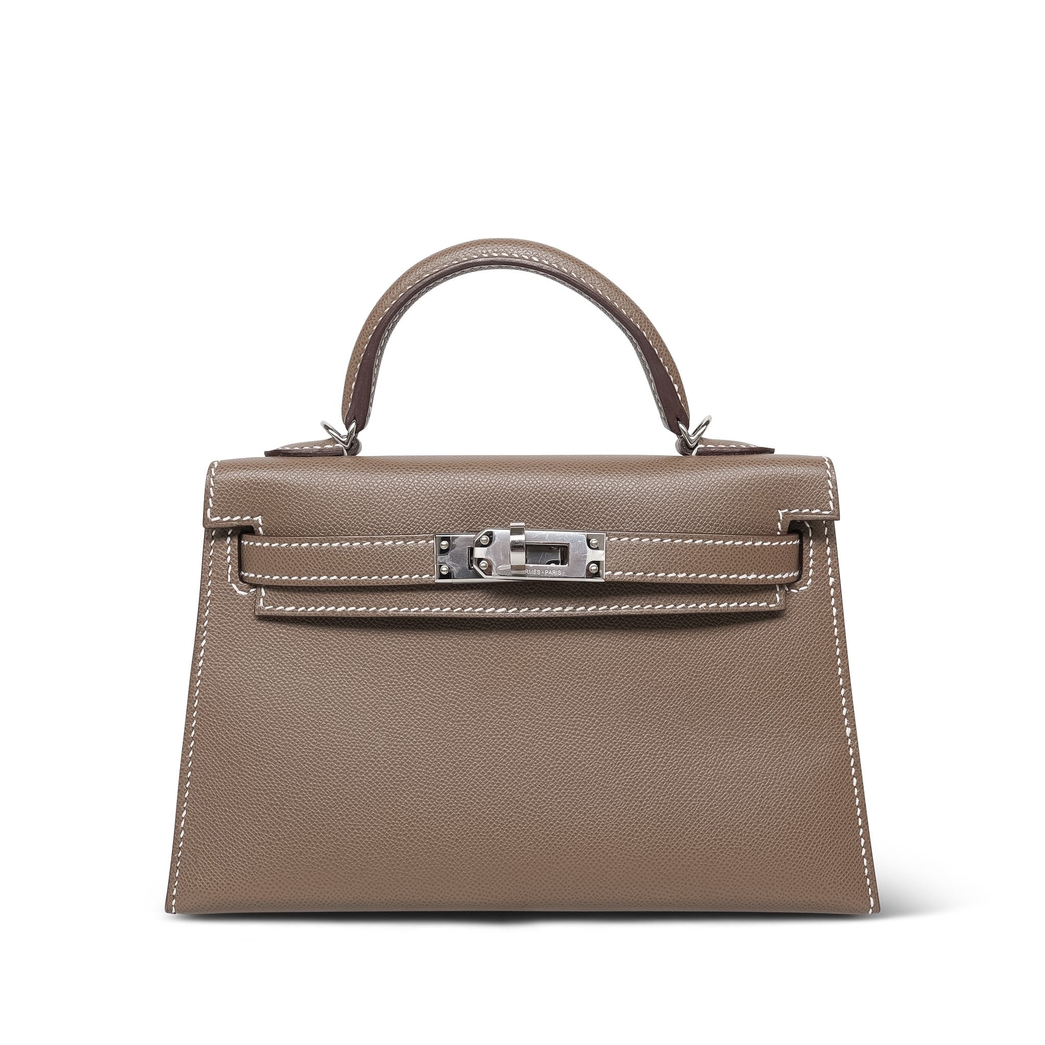 Product image 5 of 16: Mini Kelly Sellier Etoupe Epsom Palladium Plated B Stamp