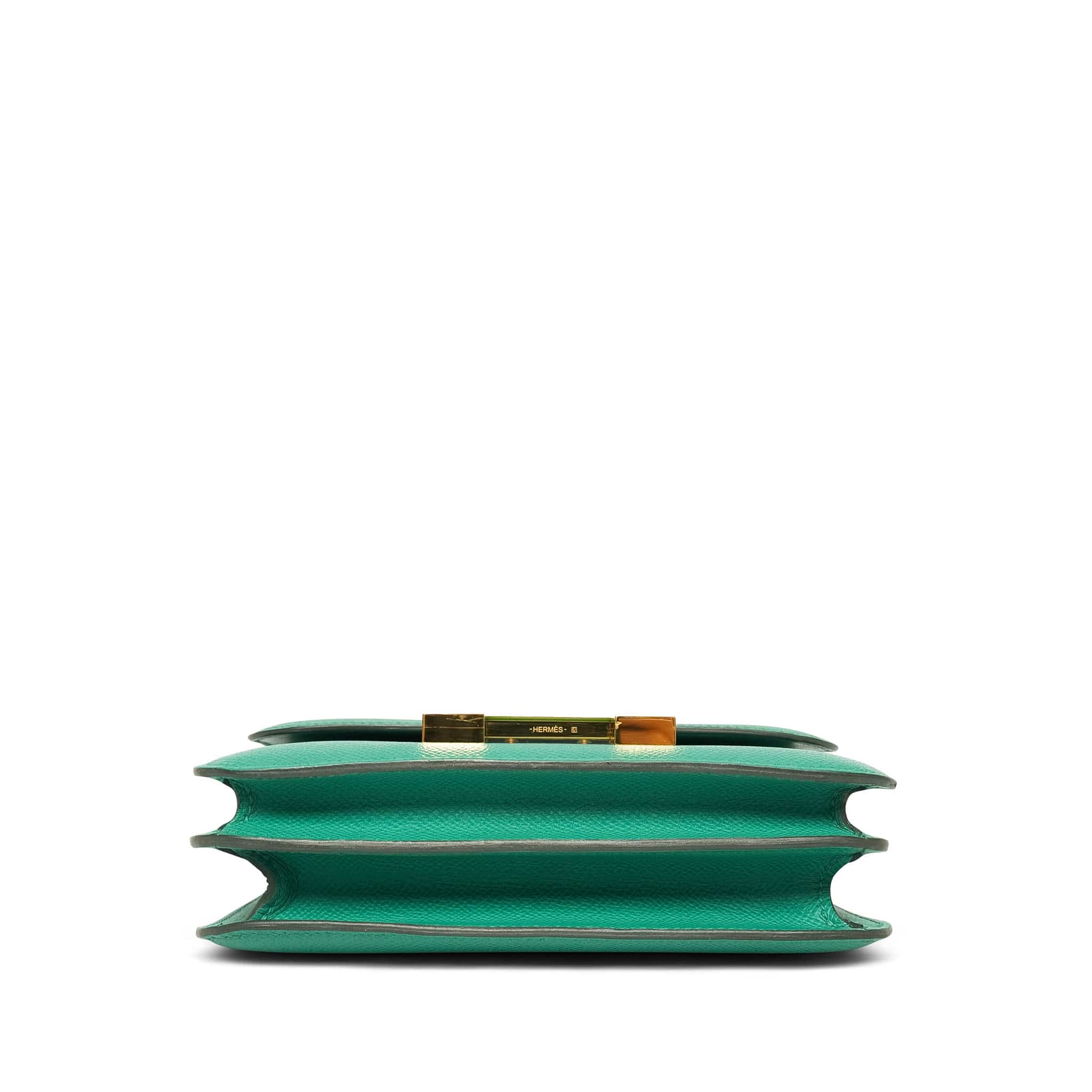 Product image 9 of 29: Constance 18 Vert Jade Epsom Gold Plated B Stamp