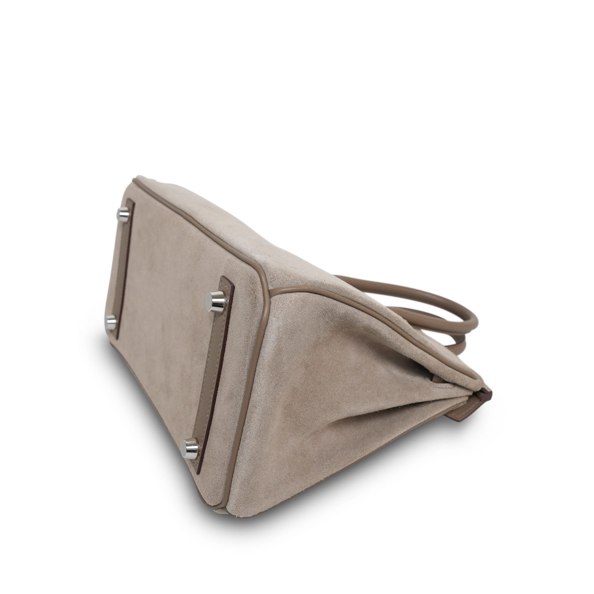 Product image 15 of 18: Birkin 25 Gris Caillou/Etoupe Grizzly/Swift Palladium Plated B Stamp