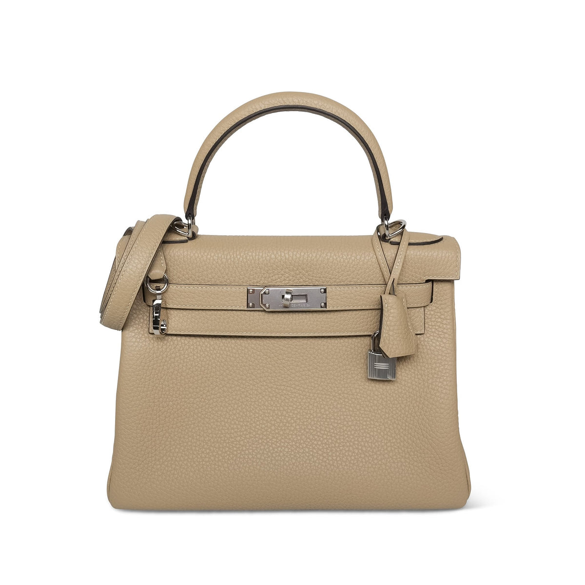 Kelly Retourne 28 Trench Clemence Palladium Plated K Stamp