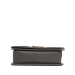 Product image 7 of 13: Dark Grey Caviar Quilted Boy Bag Old Medium Silver Hardware