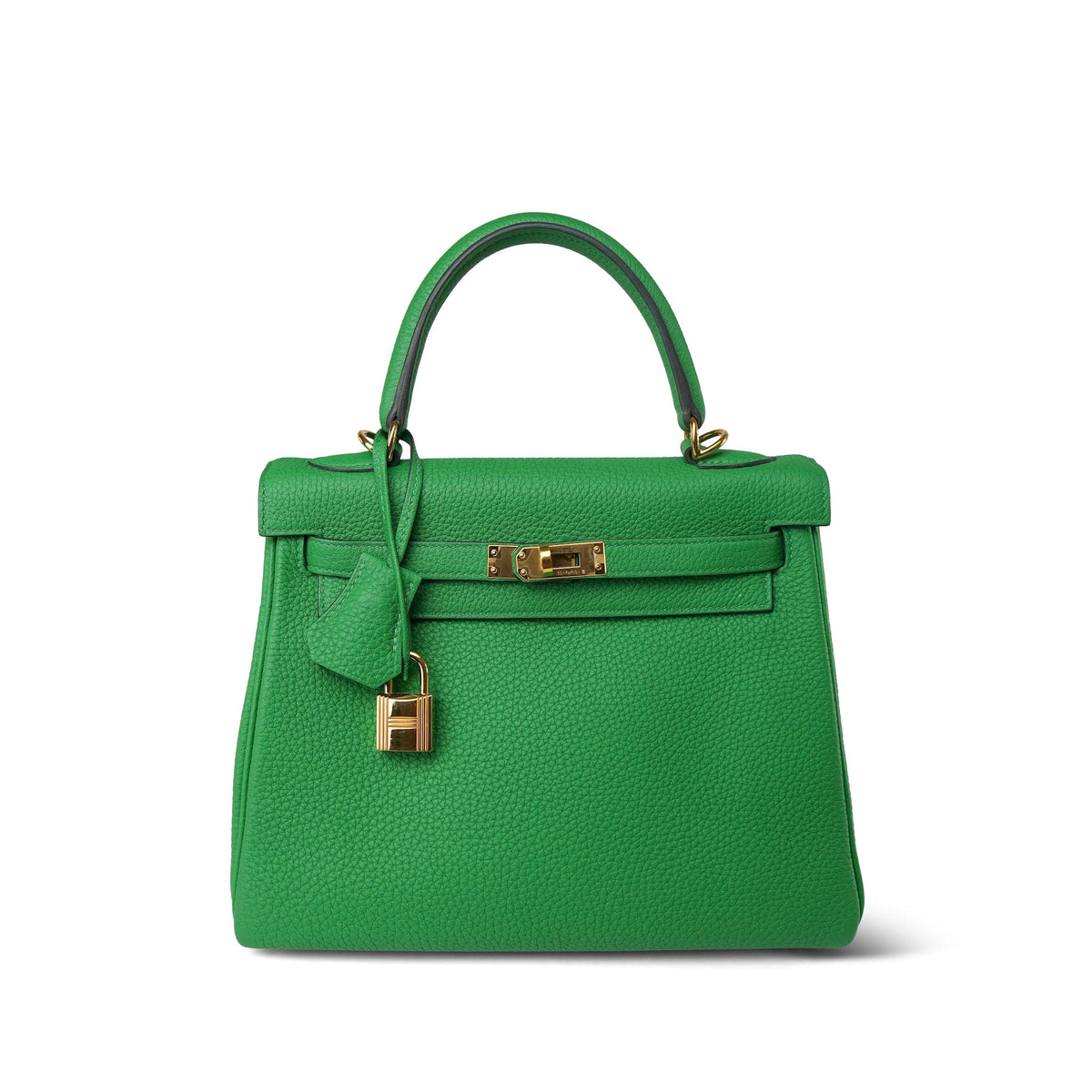 Kelly 25 Retourne Bambou Veau Togo Gold Plated Y Stamp