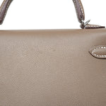 Product image 9 of 16: Mini Kelly Sellier Etoupe Epsom Palladium Plated B Stamp