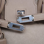 Product image 3 of 18: Birkin 25 Gris Caillou/Etoupe Grizzly/Swift Palladium Plated B Stamp