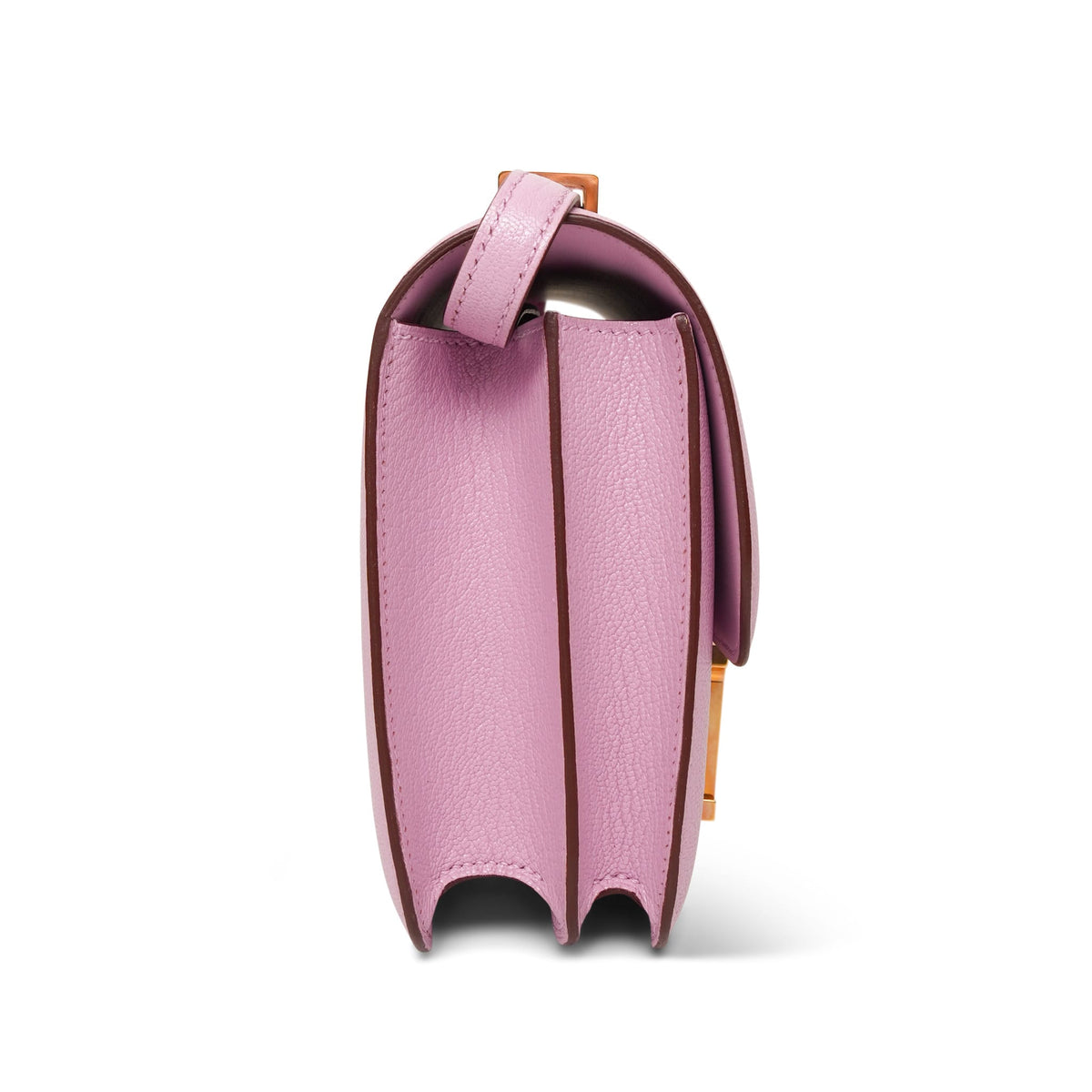 Constance 18 Mauve Sylvestre Chevre Rose Gold Plated U Stamp