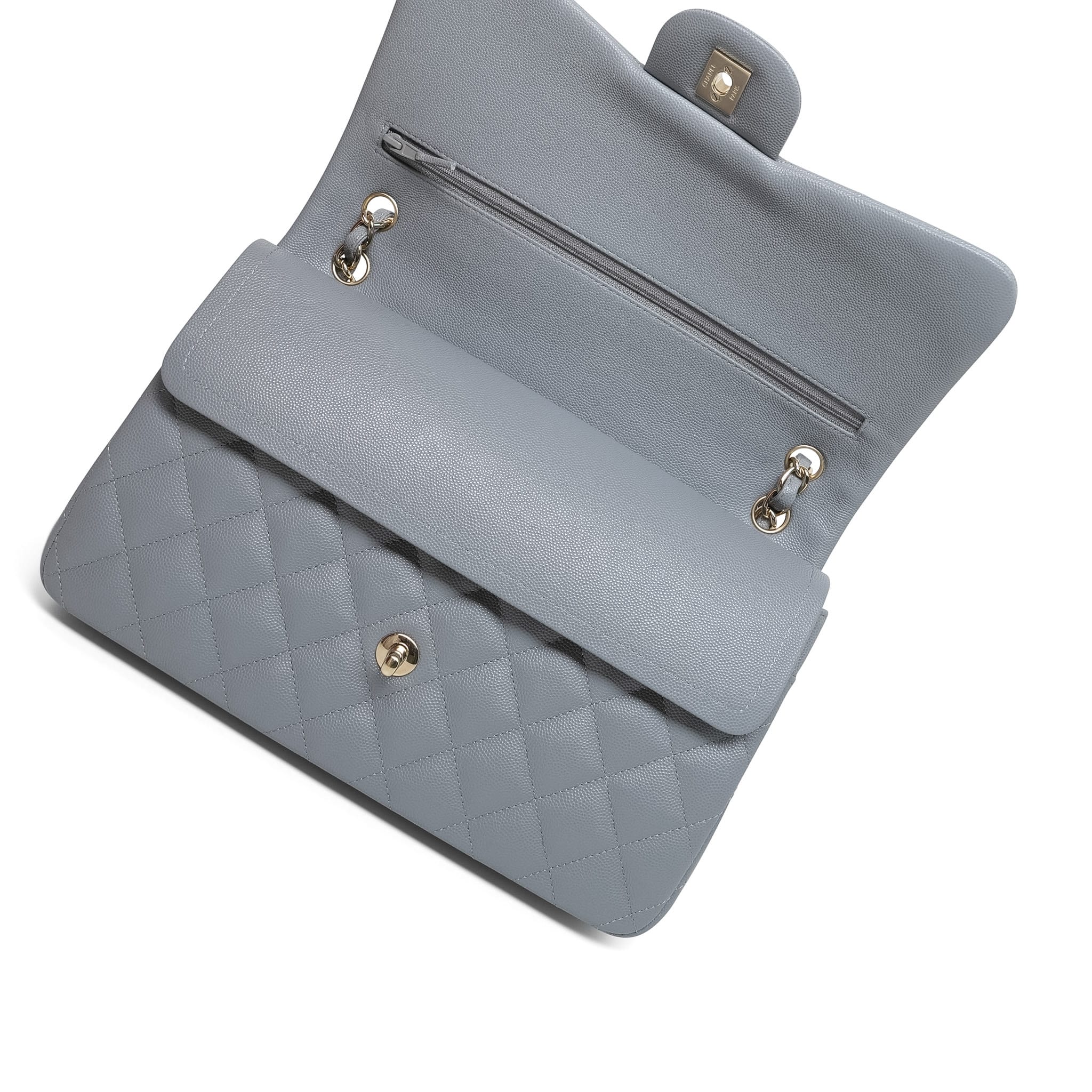 Product image 16 of 18: 20C Grey Caviar Quilted Classic Flap Jumbo LGHW