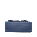 Product image 9 of 14: Shoulder Kelly 42 Bleu Abysse Clemence Fringe Palladium Plated M Square Stamp