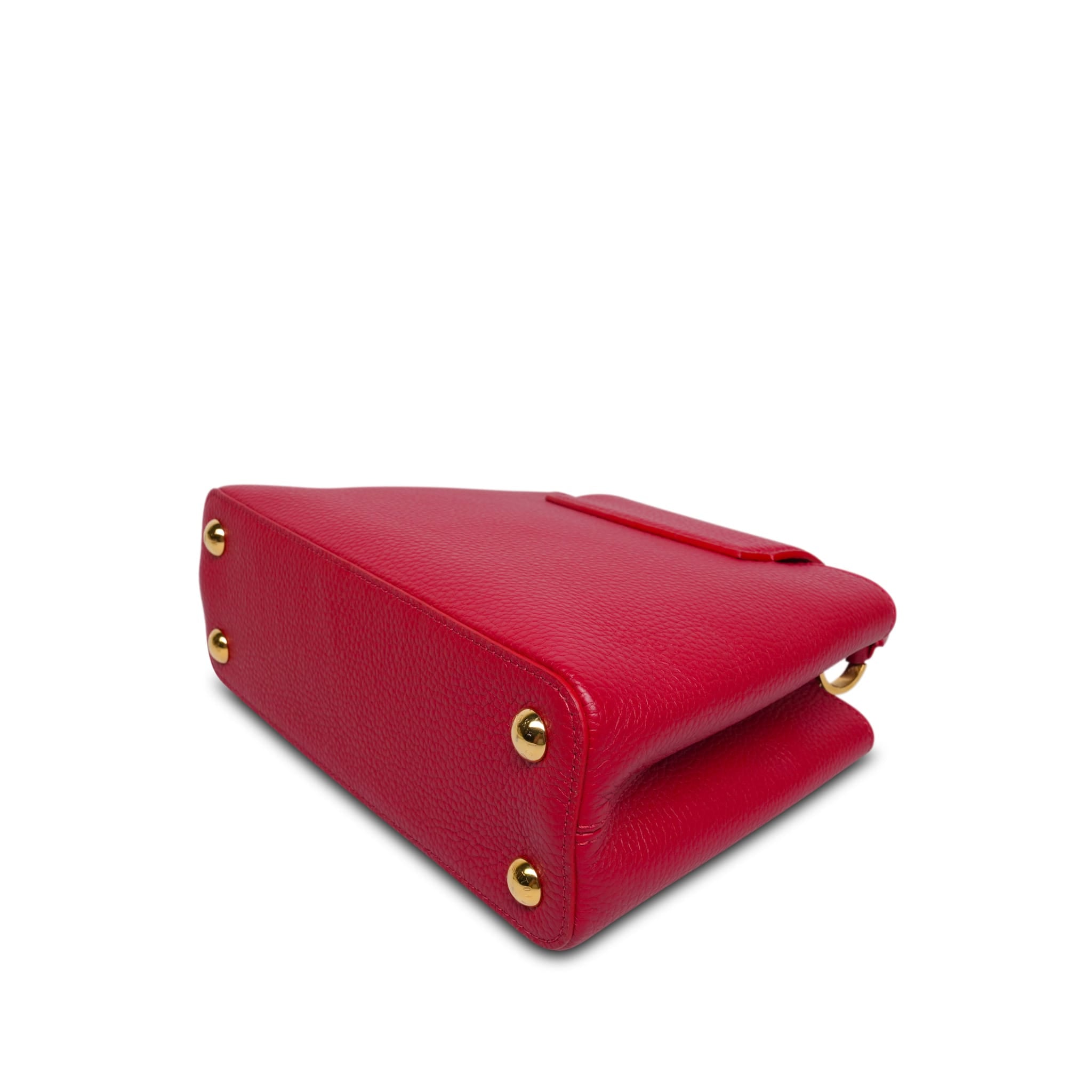 Product image 13 of 14: Louis Vuitton Red Taurillon Capucines BB Light Gold Hardware