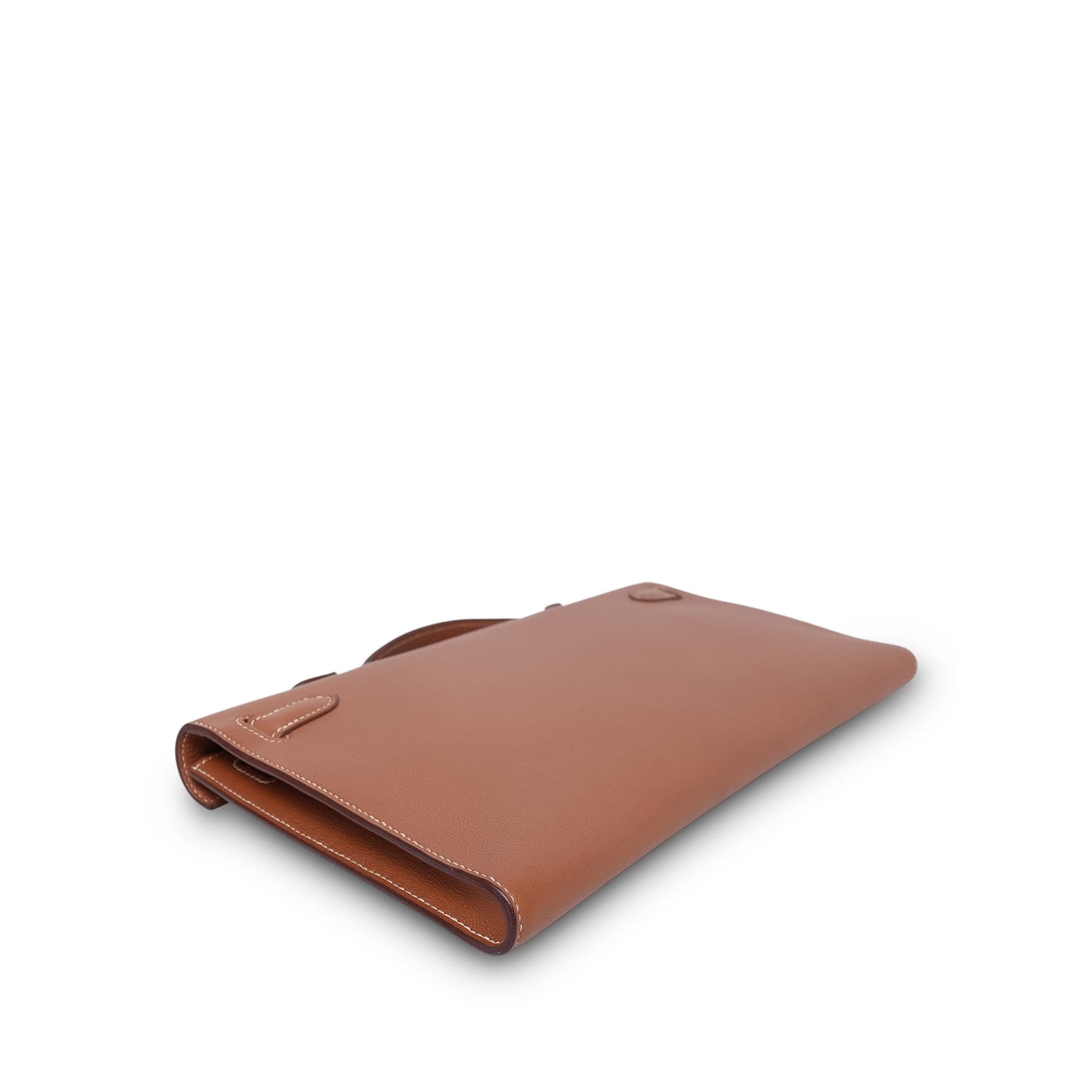 Product image 14 of 17: Kelly Cut Clutch Gold Swift Palladium Plated K Square Stamp