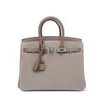 Product image 4 of 18: Birkin 25 Gris Caillou/Etoupe Grizzly/Swift Palladium Plated B Stamp