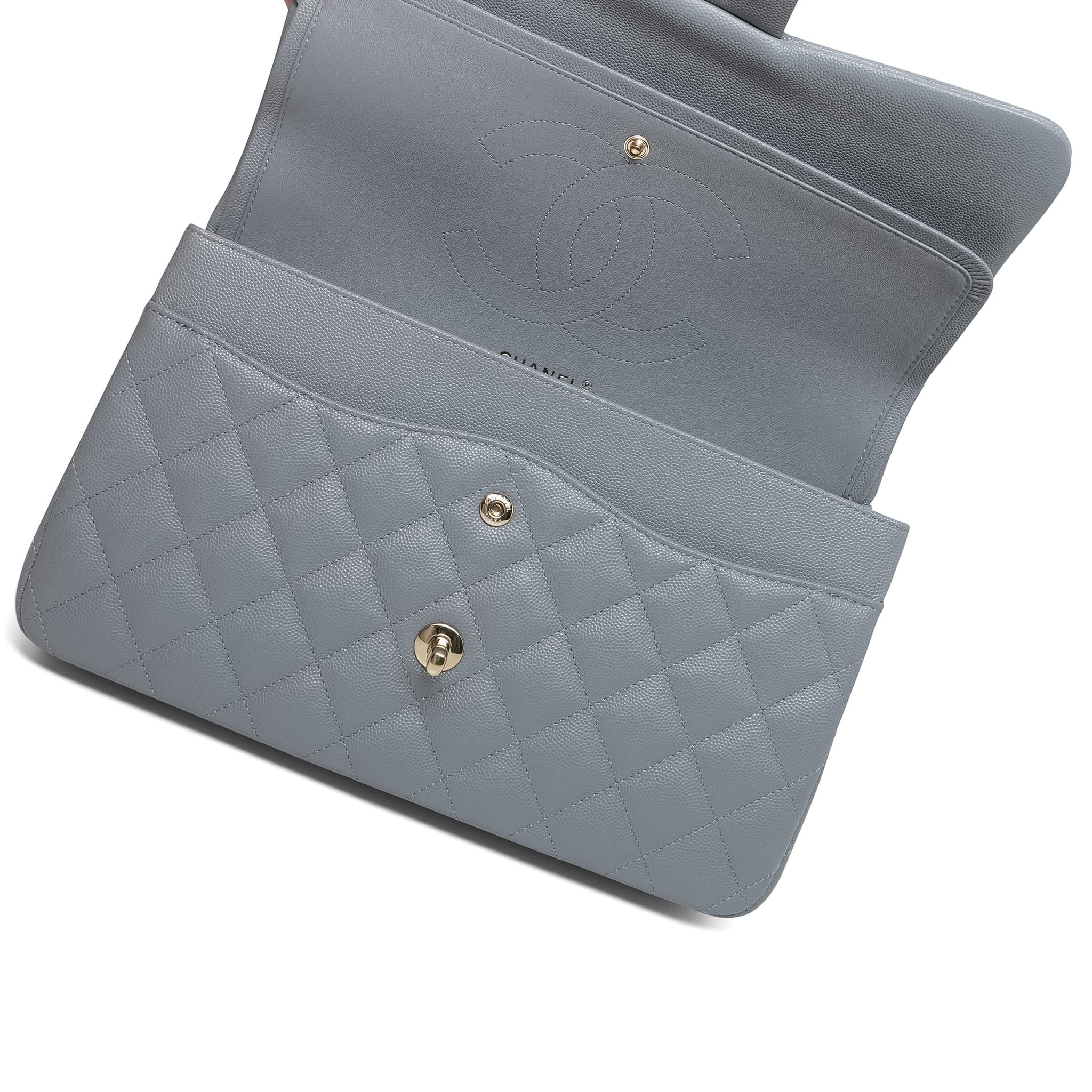 Product image 15 of 18: 20C Grey Caviar Quilted Classic Flap Jumbo LGHW