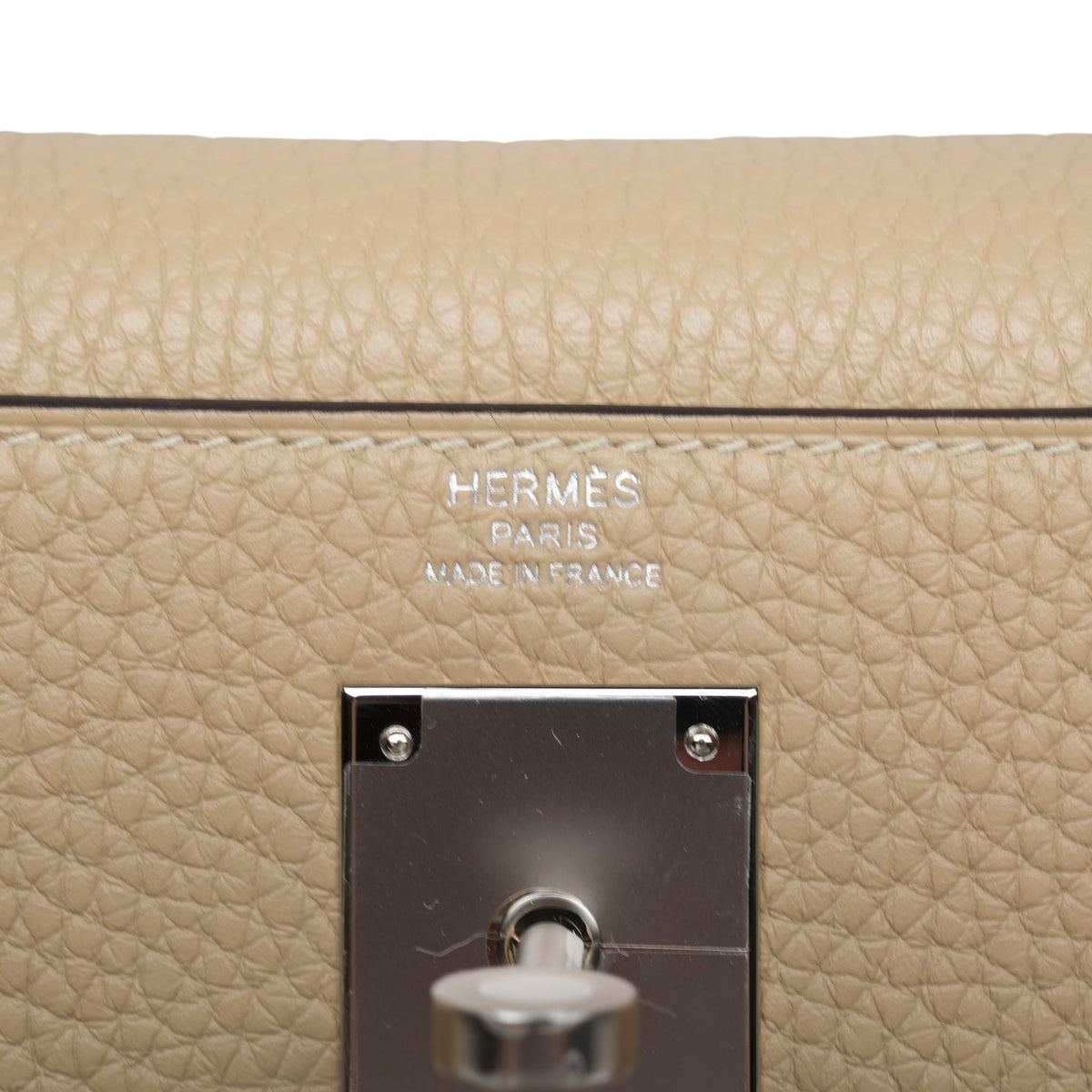 Kelly Retourne 28 Trench Clemence Palladium Plated K Stamp