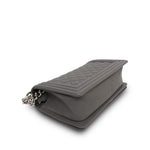 Product image 10 of 13: Dark Grey Caviar Quilted Boy Bag Old Medium Silver Hardware