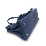 Product image 10 of 14: Shoulder Kelly 42 Bleu Abysse Clemence Fringe Palladium Plated M Square Stamp