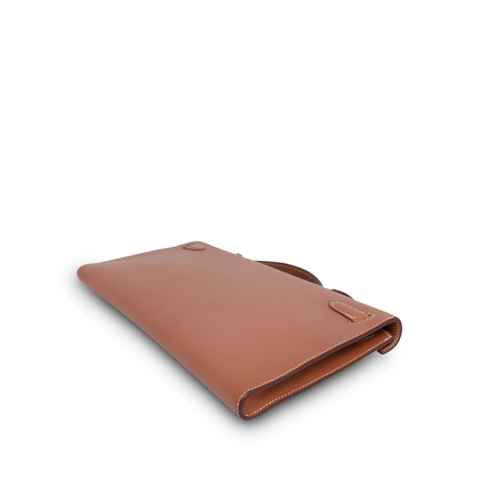 Product image 15 of 17: Kelly Cut Clutch Gold Swift Palladium Plated K Square Stamp