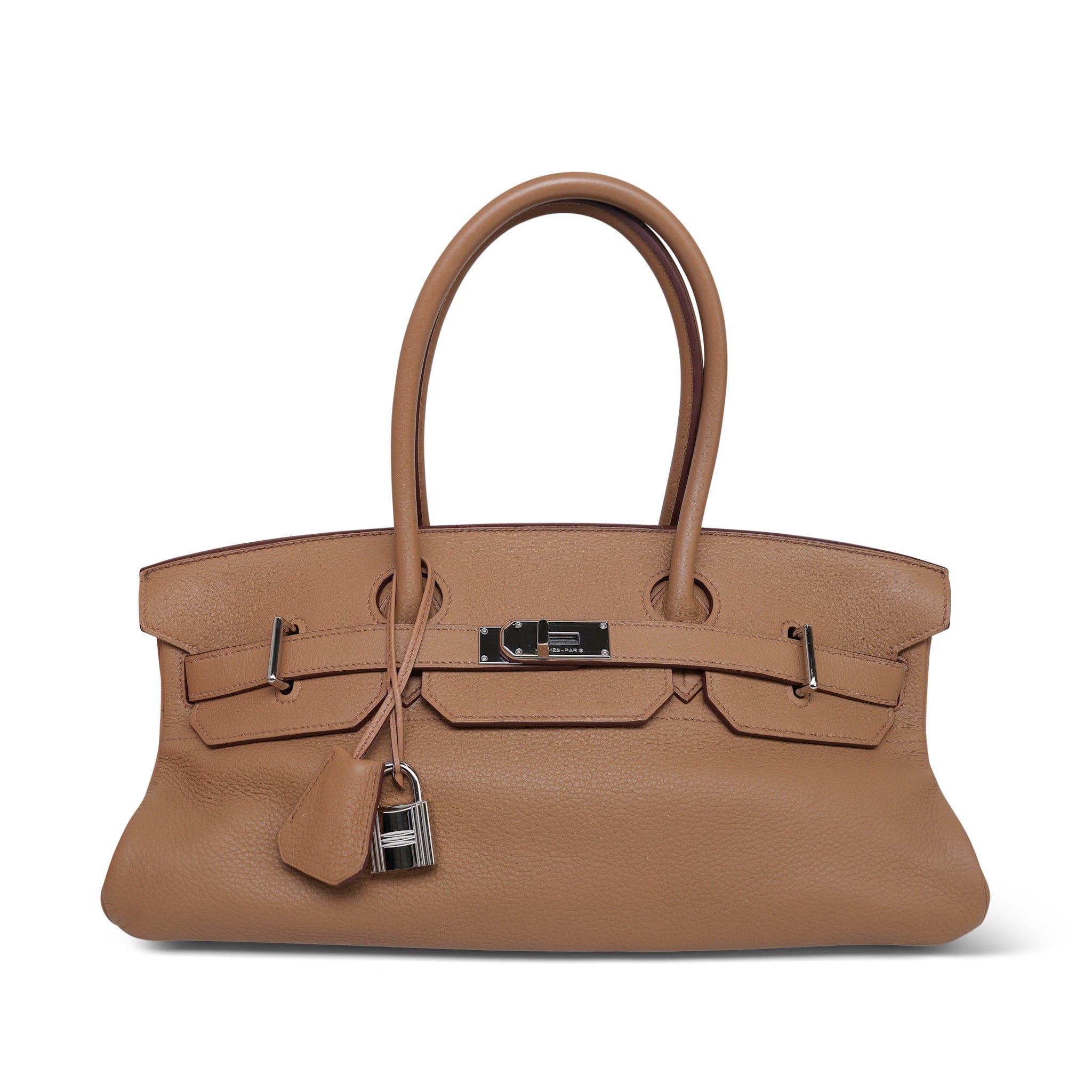Shoulder Birkin 42 Tabac Camel Clemence Palladium Plated [L] Stamp