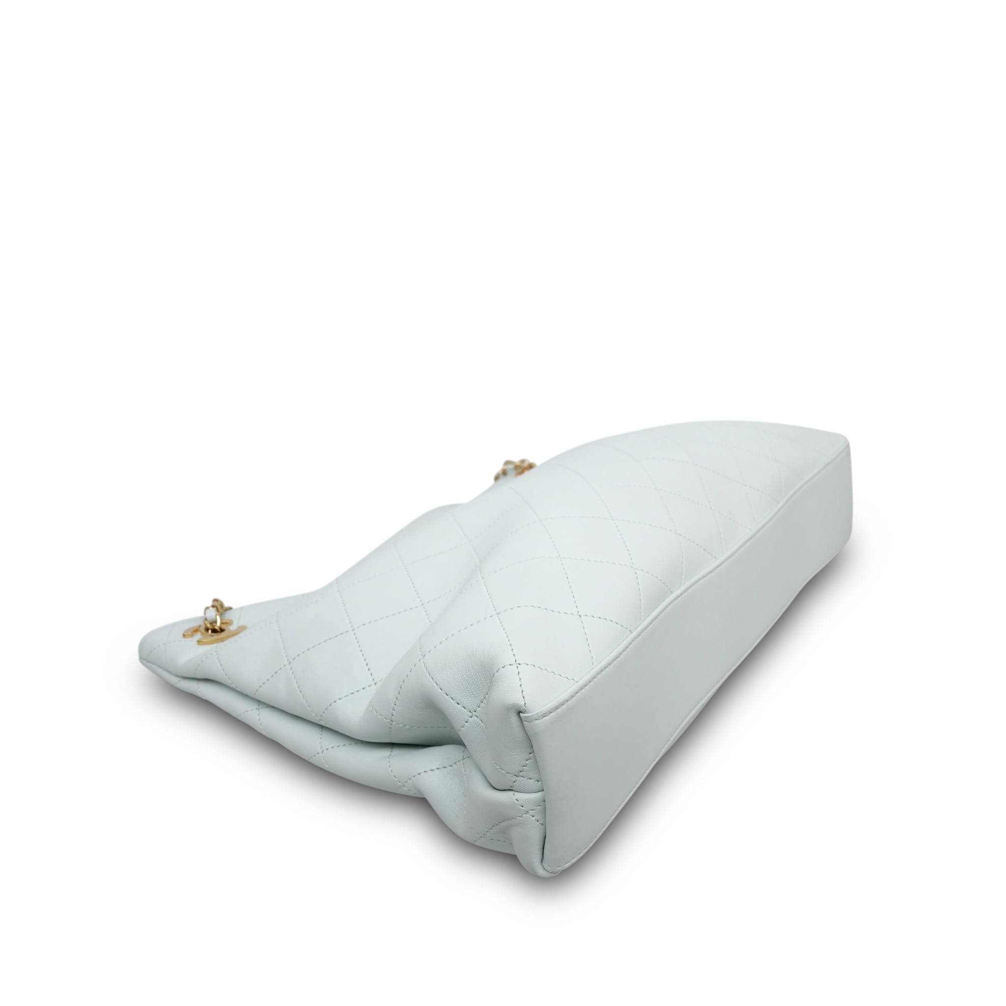 Product image 9 of 20: 26S Light Blue Lambskin Quilted Eyes On You Large Shopping Bag LGHW