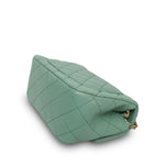 Product image 14 of 23: Green Lambskin Quilted Pearl Crush Mini Square Flap AGHW