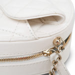 Product image 16 of 17: 25B White Lambskin Quilted Heart Bag Large LGHW