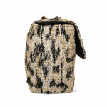 Product image 3 of 13: Leopard Print Tweed Souplissimo Maxi Flap Small Light Gold Hardware