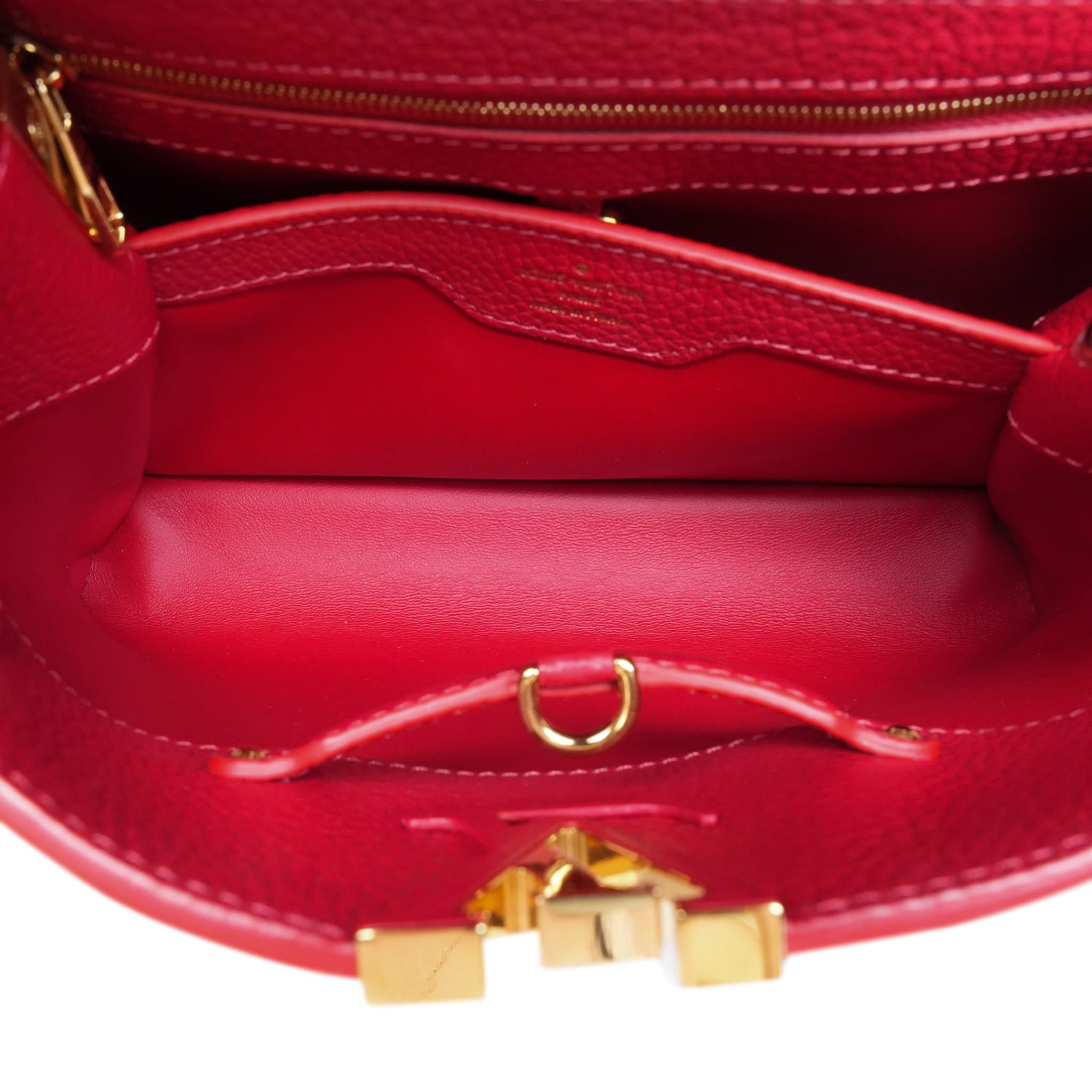 Product image 14 of 14: Louis Vuitton Red Taurillon Capucines BB Light Gold Hardware